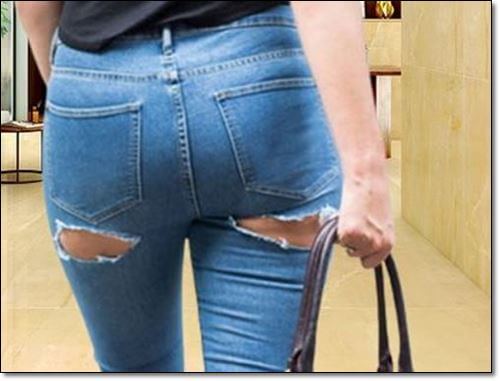 똥꼬가려움 빠르게 해소하는 법 2 터진옷 입은 여자
