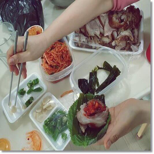 고기 쌈 곰피