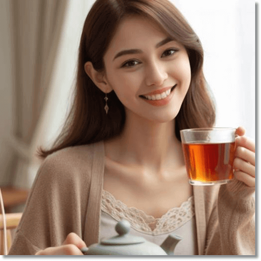 결명자차 마시는 여성