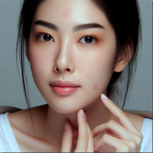 피부 트러블이 생긴 여성 6