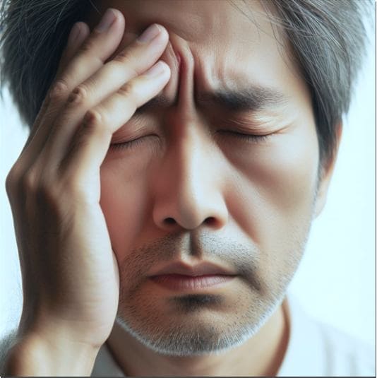 머리가 자주 아픈 중년 남성 1