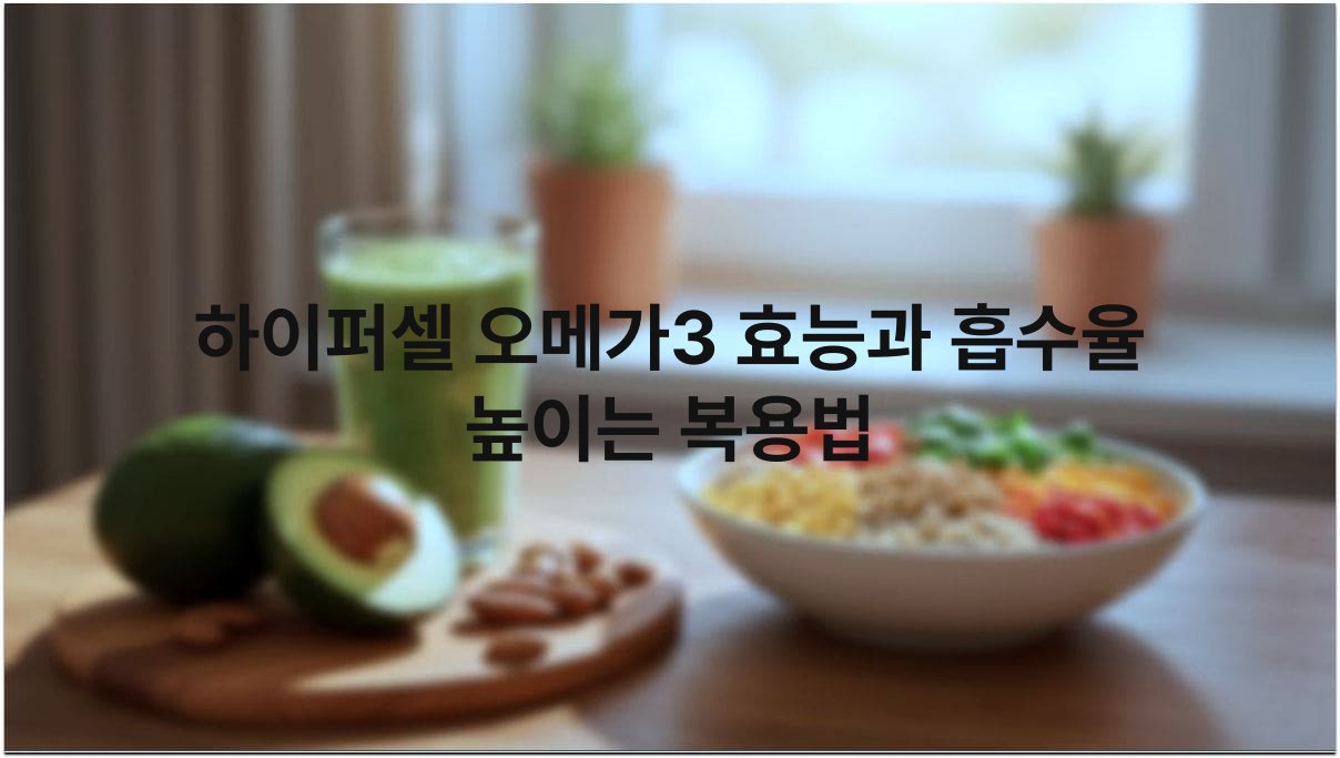 하이퍼셀 오메가3 효능과 흡수율 높이는 복용법