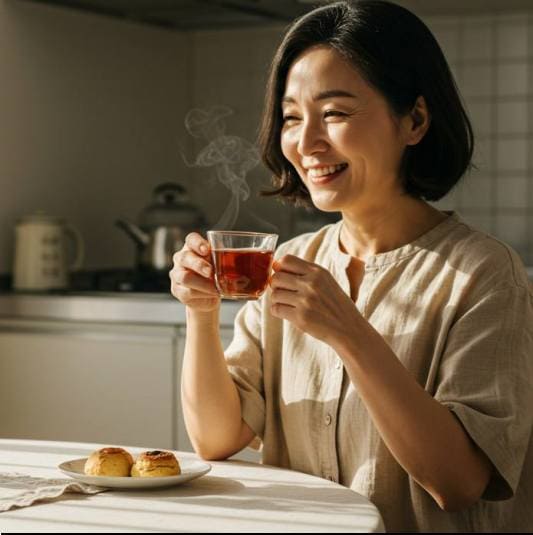 형개 효능 및 부작용, 감기와 피부 질환 활용법 3 허브 차 마시는 중년 여성 11