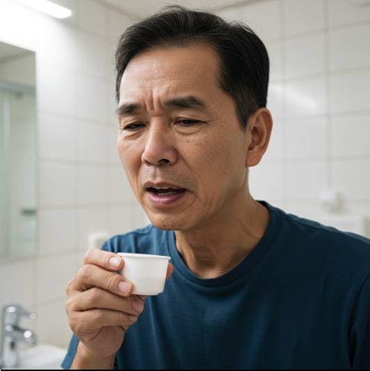 구강 질환이 있는 중년 9