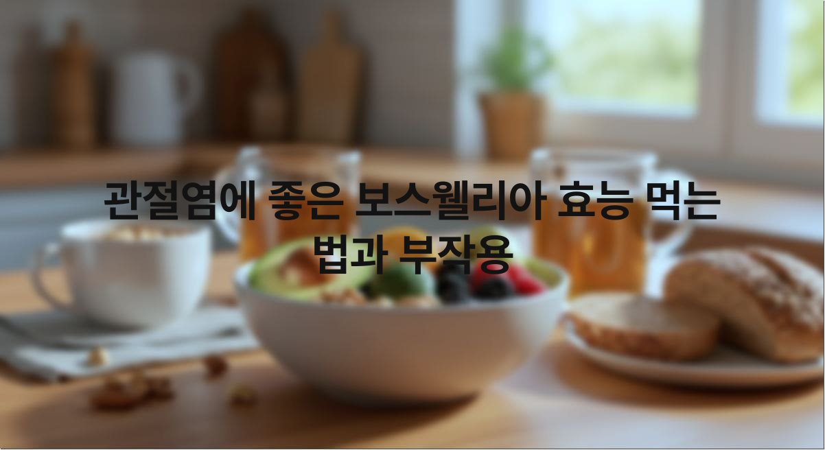관절염에 좋은 보스웰리아 효능 먹는 법과 부작용