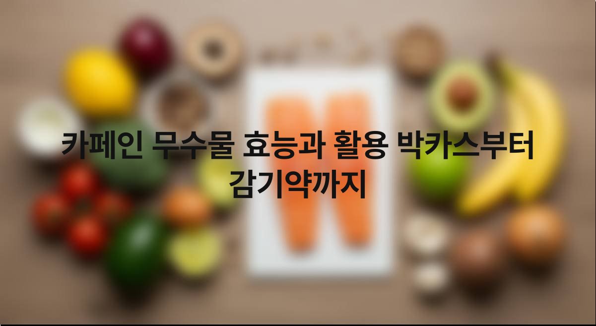 카페인 무수물 효능과 활용 박카스부터 감기약까지