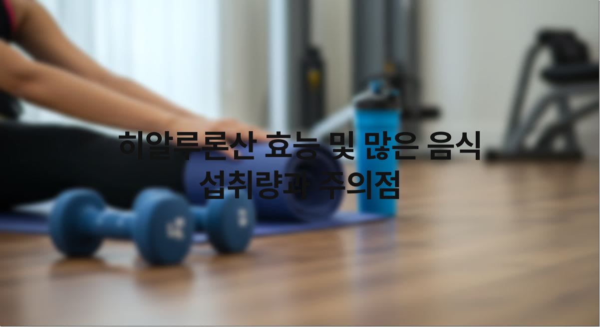 히알루론산 효능 및 많은 음식 섭취량과 주의점
