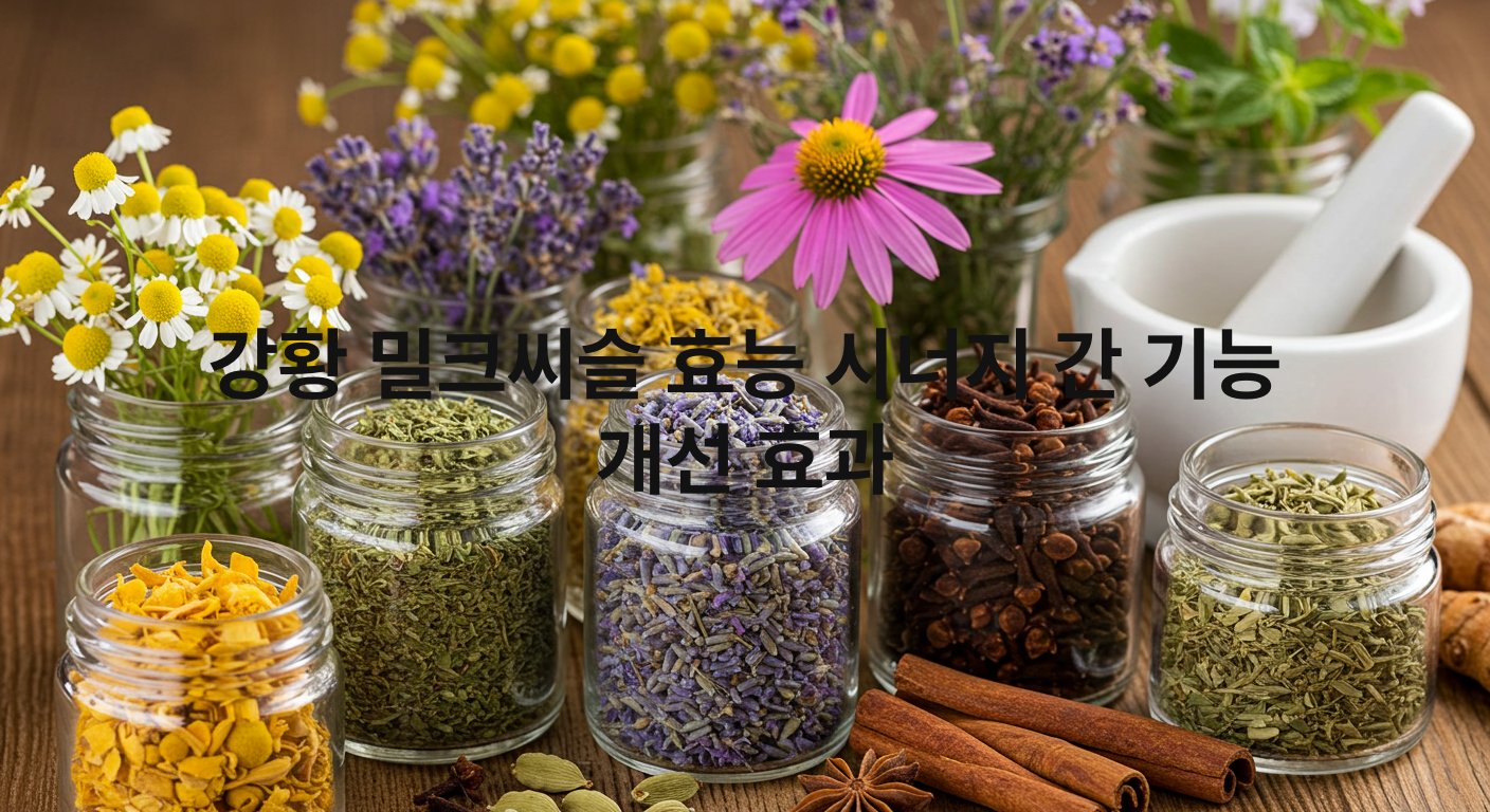 강황 밀크씨슬 효능 시너지 간 기능 개선 효과