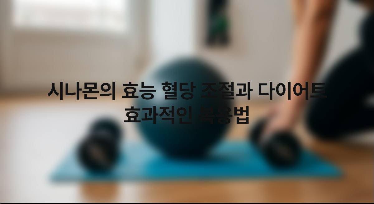 시나몬 효능 혈당 조절과 다이어트 효과적인 복용법