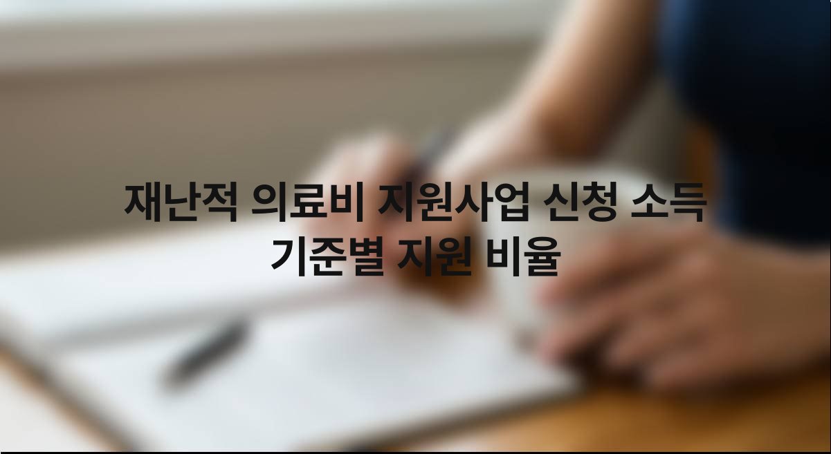재난적 의료비 지원사업 신청 소득 기준별 지원 비율