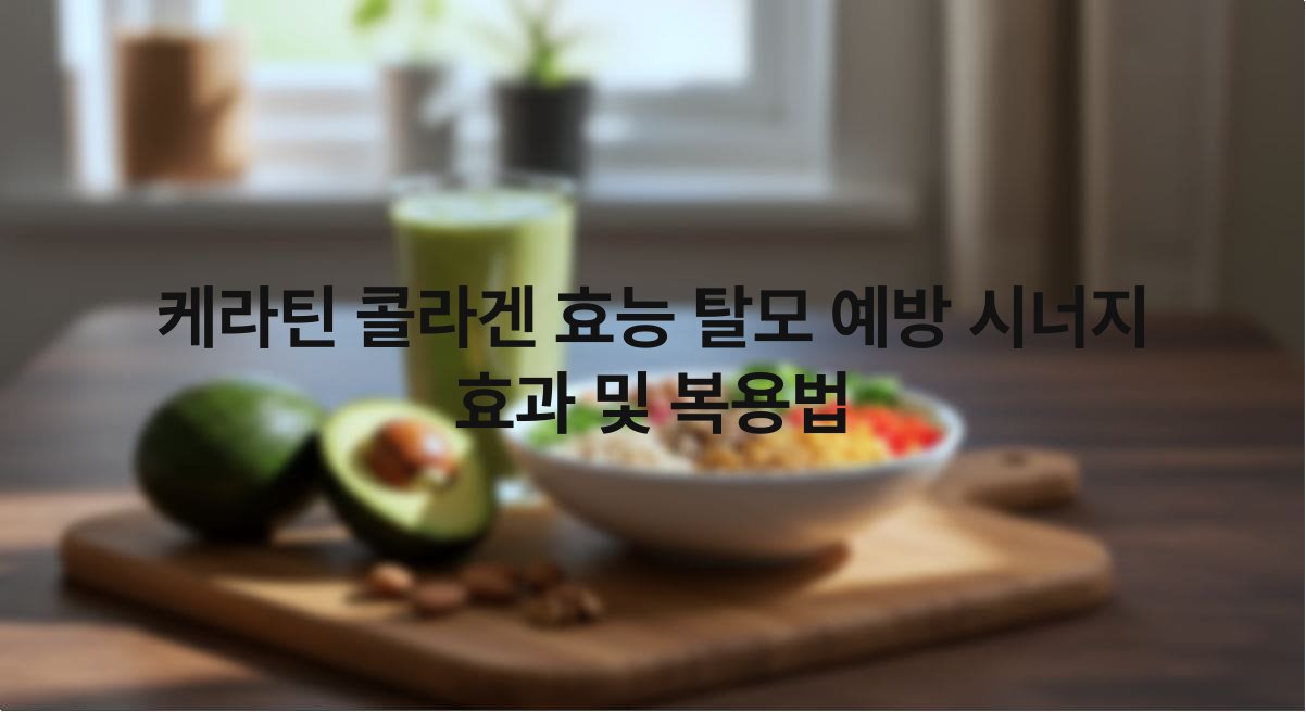 케라틴 콜라겐 효능 탈모 예방 시너지 효과 및 복용법