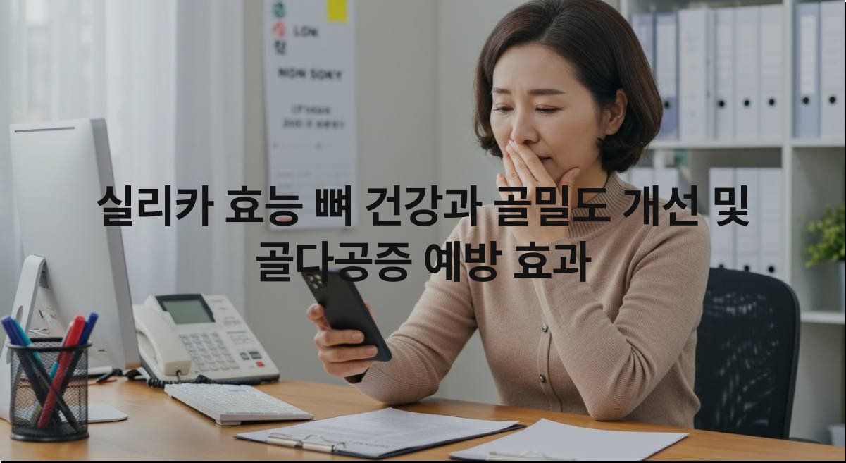 실리카 효능 뼈 건강과 골밀도 개선 및 골다공증 예방 효과