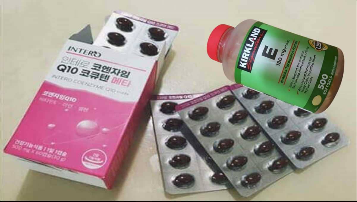 코엔자임 Q10 비타민 E 항산화 피부 노화 방지 효과