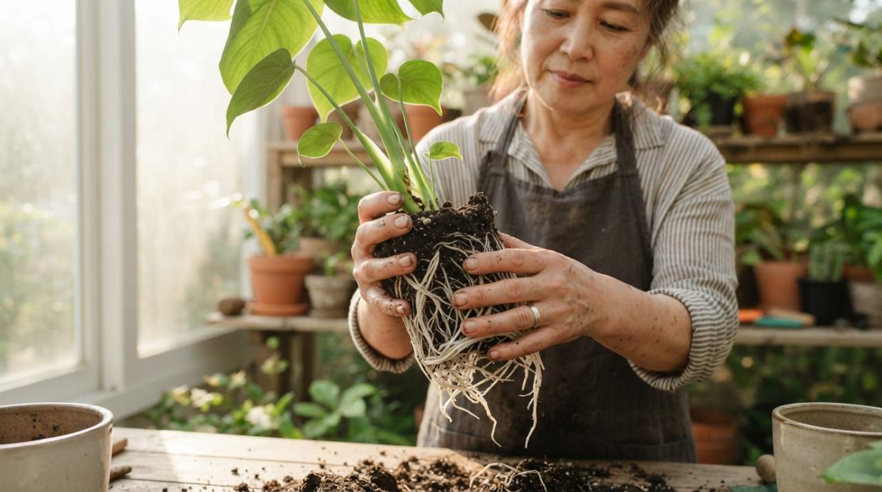 반려식물 분갈이 몸살 막는 법과 잎 마름 방지 응급 처치